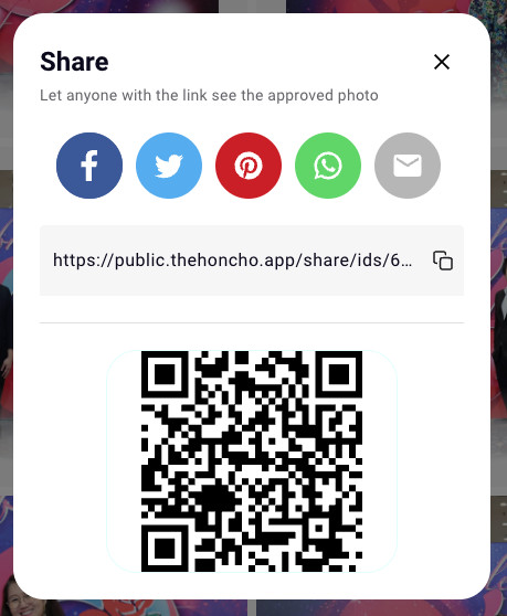 QR code sharing