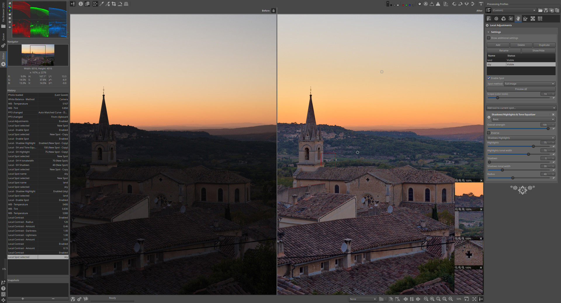 Raw Therapee image editing software