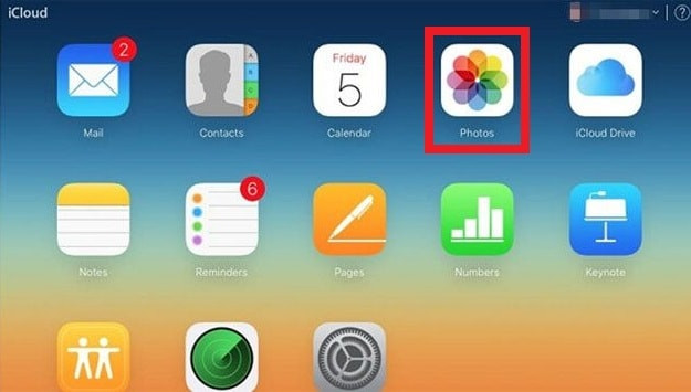 Restore photos via iCloud backup