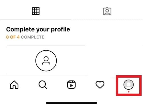 Tap Profile Picture