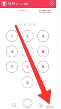 Recovering your My Eyes Only password on Snapchat