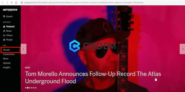 MySpace Stream Section