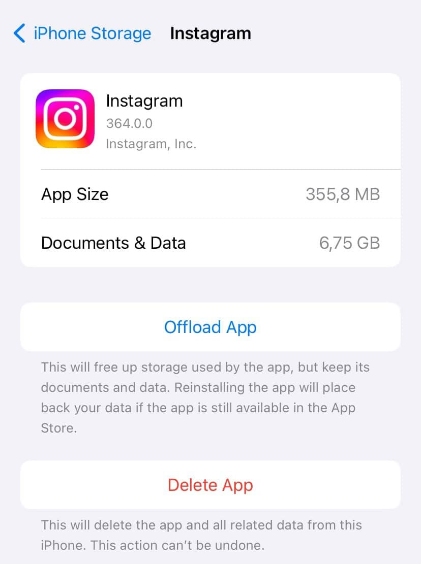 Reinstall Instagram on your device