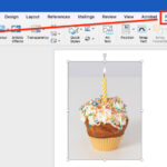 Removing picture background in Word 2019 using Picture Format Tab with Remove Background option highlighted