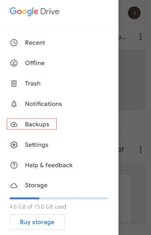 Recover Photos from Google Drive