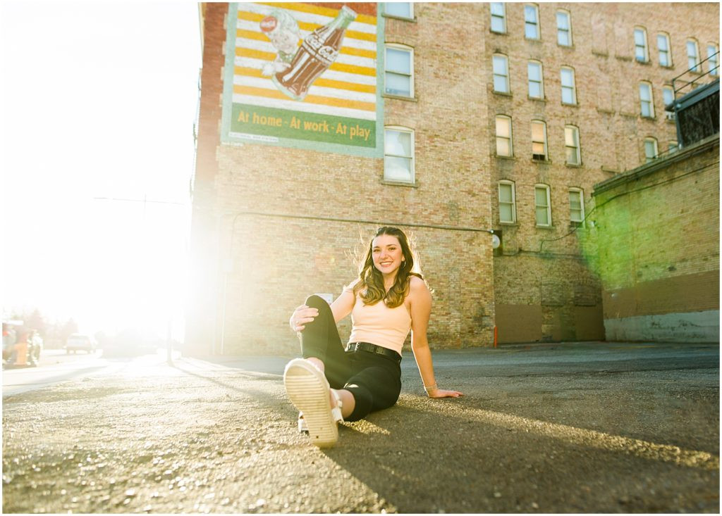 Park City Senior Photographer: Using Salt Lake City murals as backdrops