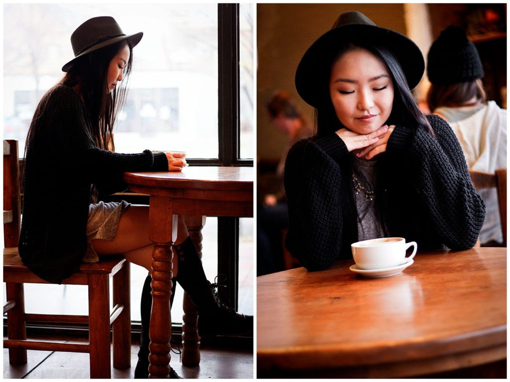 Salt Lake City Senior Portraits: Capturing personality in a coffee shop