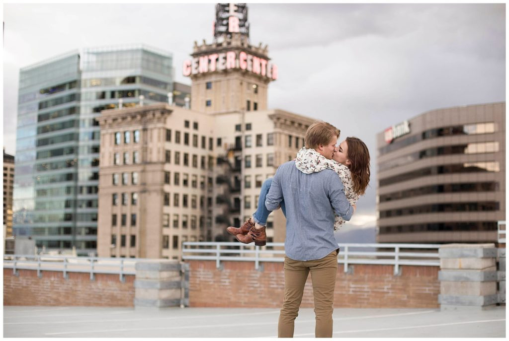 Downtown Senior Photos: Salt Lake City rooftop shoot