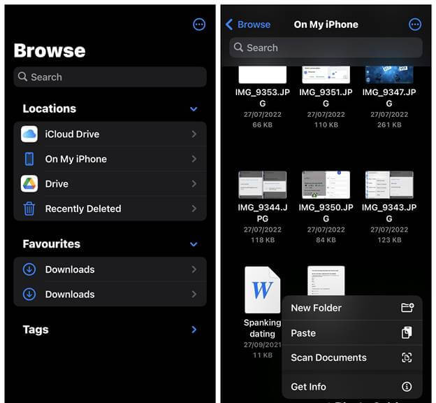 Tap browse