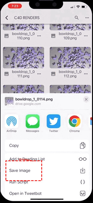 Save Photos from Google Drive to iPhone