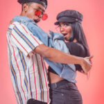 De'arra and Ken in a 90s themed photoshoot