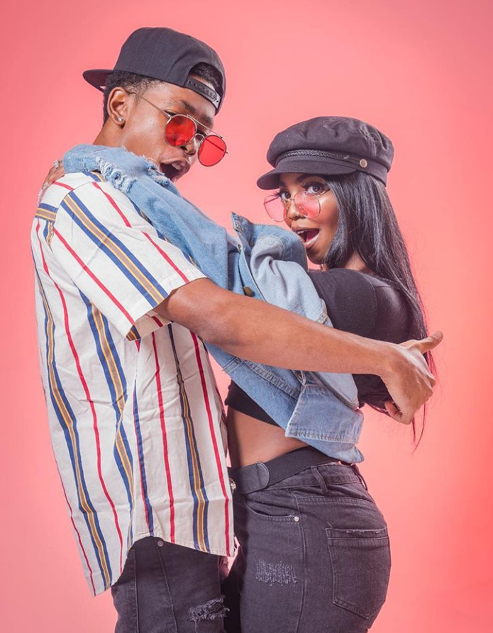 De'arra and Ken in a 90s themed photoshoot