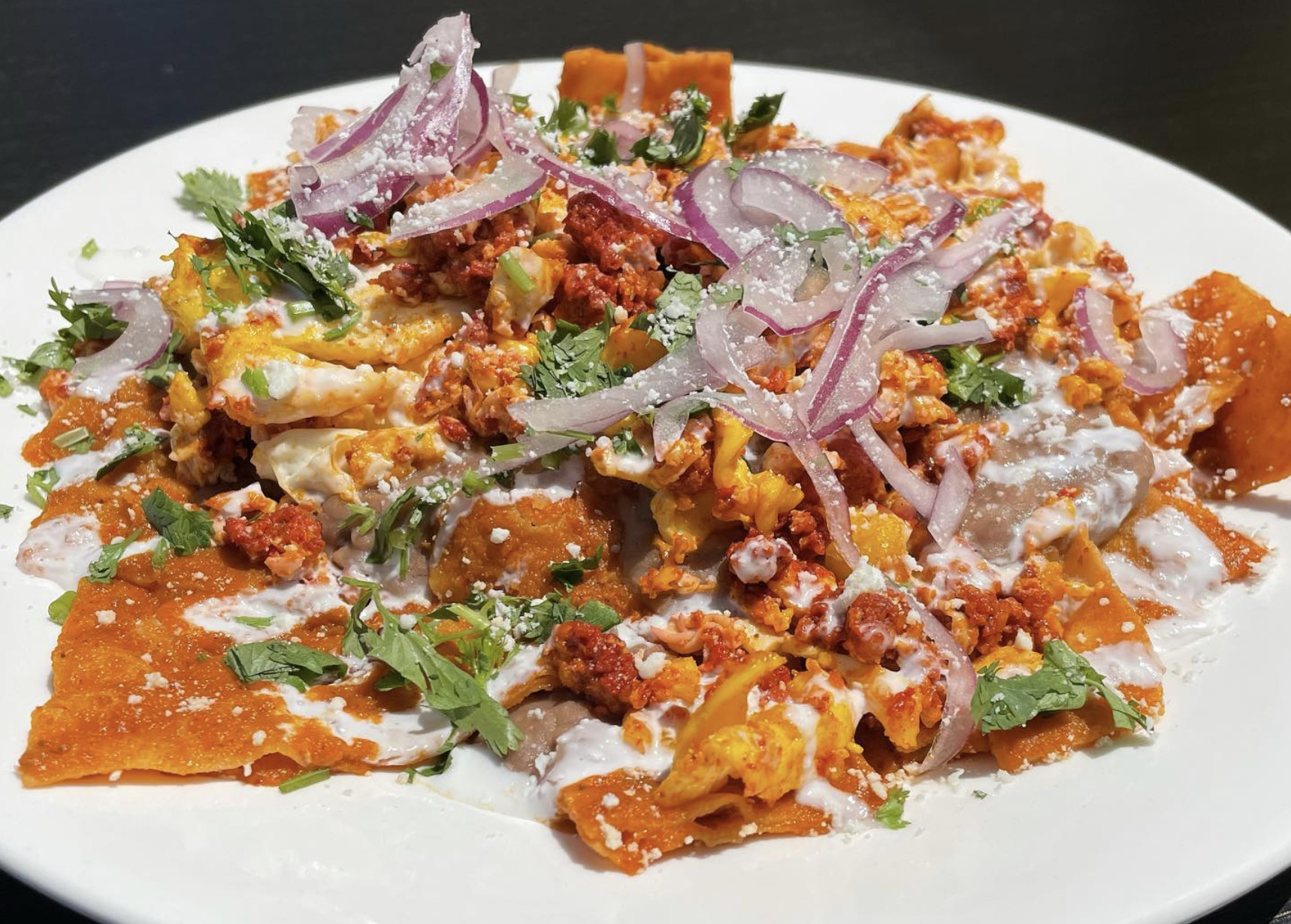 Chilaquiles at Los Chilaquiles Mexican Grill.