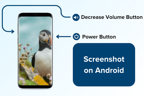 Screenshot capture method on Android, using the volume down and power buttons.