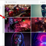 Selecting the first photo in a Google Drive folder to prepare for bulk selection