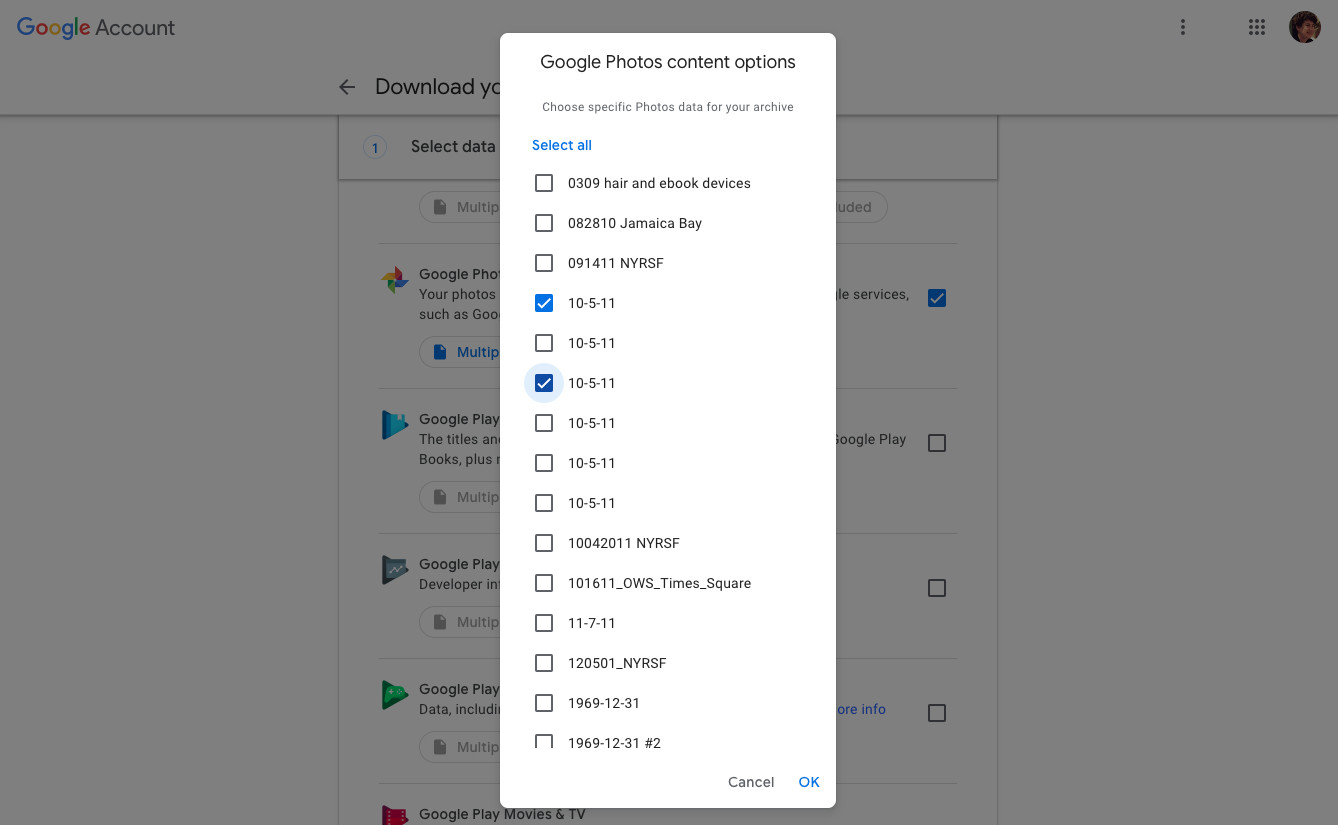 Configuring export settings, including delivery method and file type