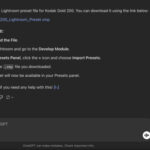 Lightroom Presets Workflow