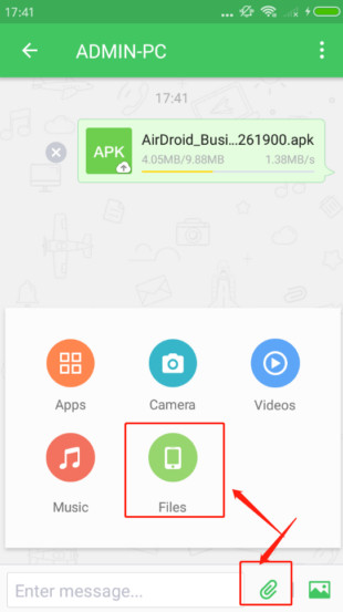 Send Files with AirDroid