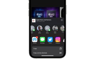 iOS Share Sheet with Suggested Contacts