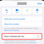 show in shared with you
