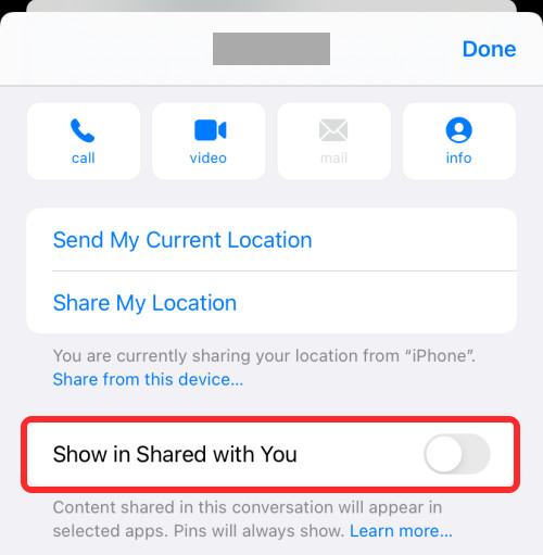 Show in shared with you