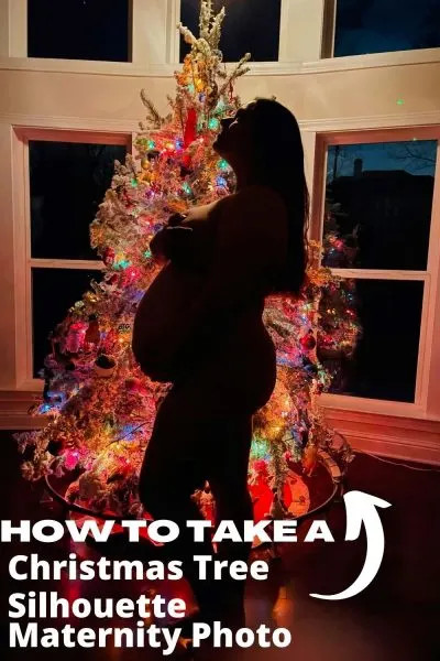 Silhouette Maternity Pin Amateur tips to capture a Christmas Tree Silhouette Maternity Photo in your own home