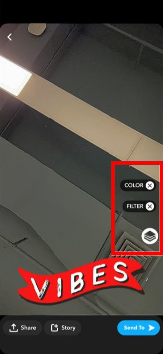 Removing filters on layers in Snapchat