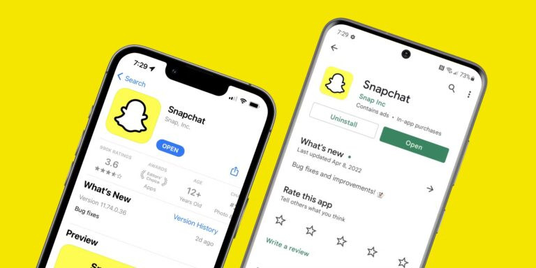 Snapchat update on app store