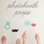 Photo booth props with various designs