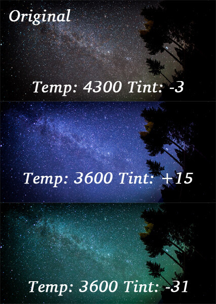 white balance star photography