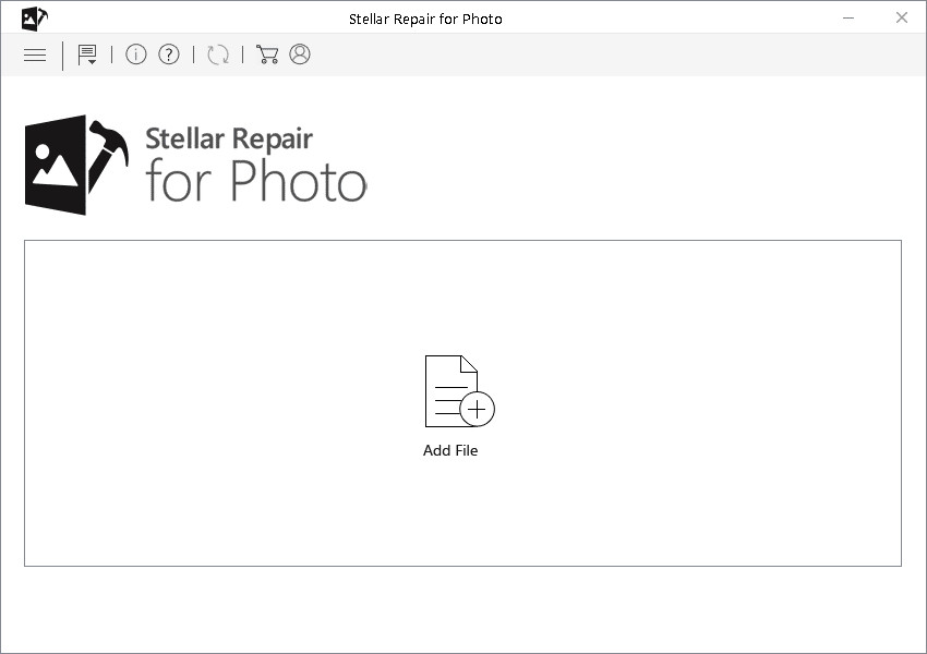Stellar Repair for Photo- Add file option to select corrupted image files