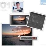 Composition adjustments in Photoshop, straightening a landscape photo
