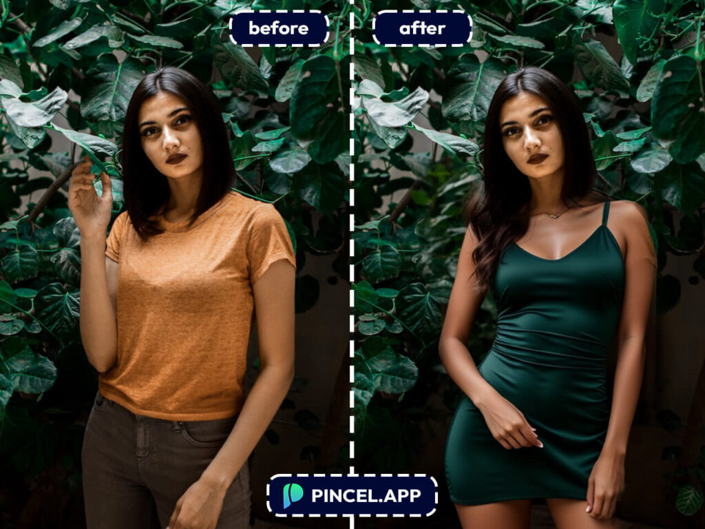 Add clothes using AI online