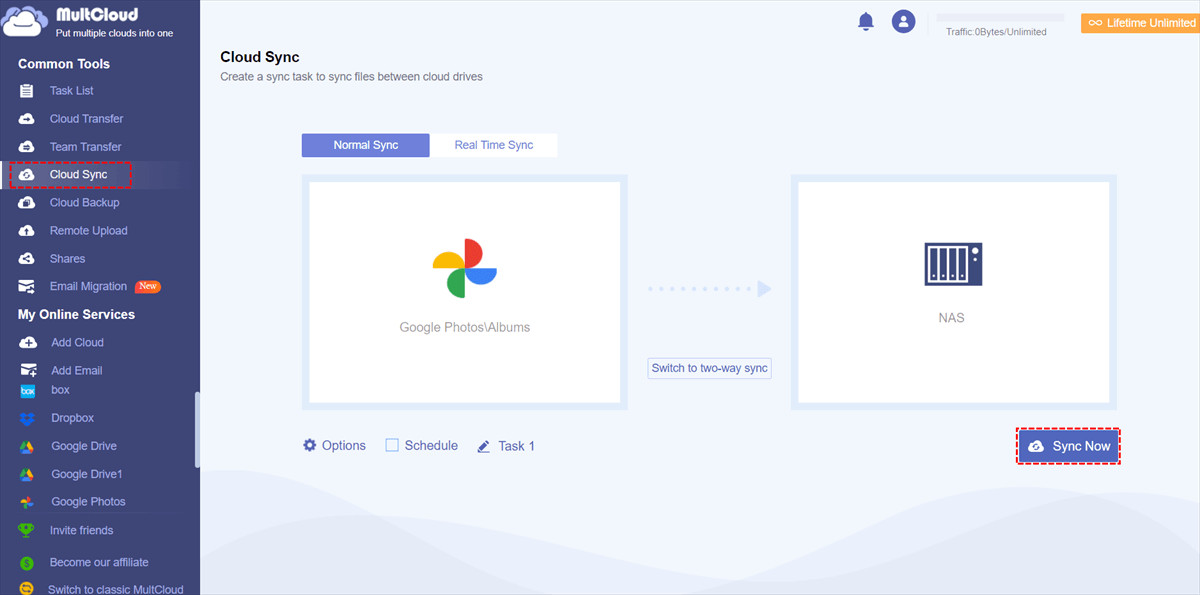 Sync Google Photos to NAS