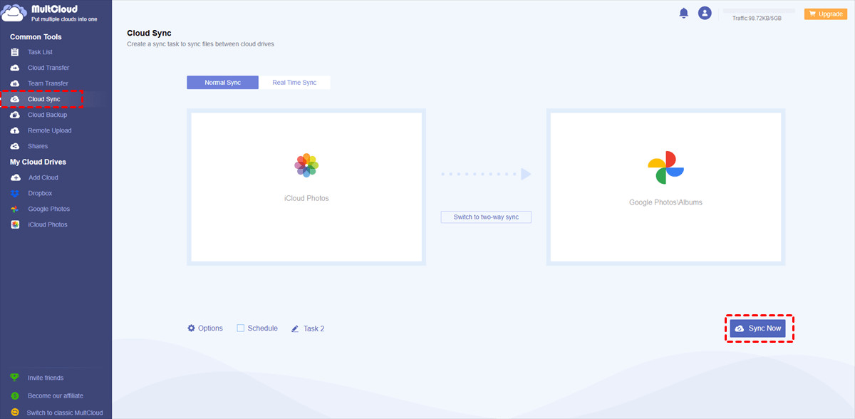 Sync iCloud Photos to Google Photos