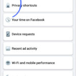 Accessing Facebook Settings
