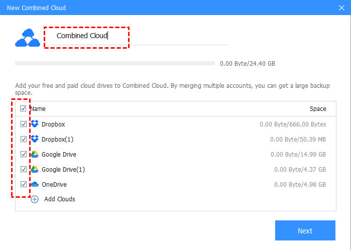 Tick All Cloud Drives