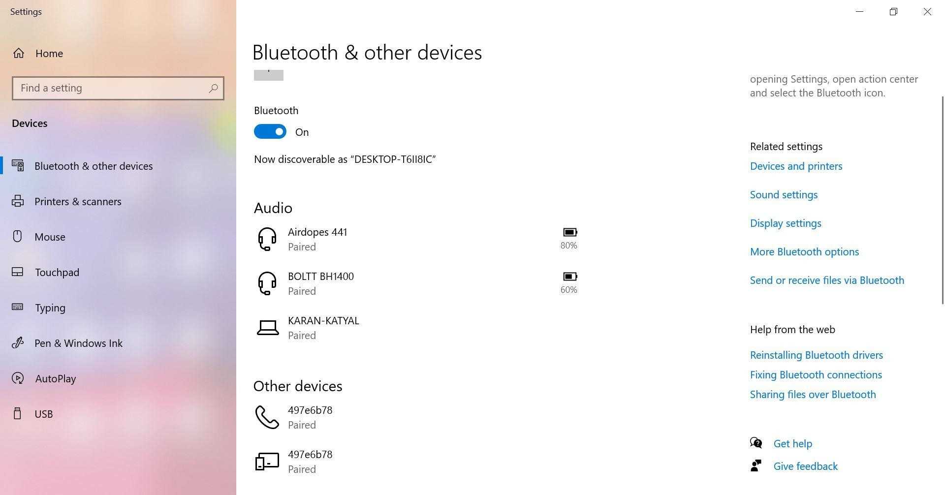 Bluetooth Transfer