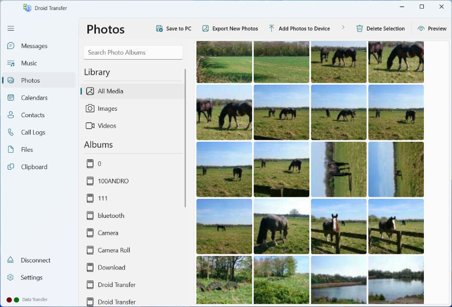 Android Photos transfer to PC