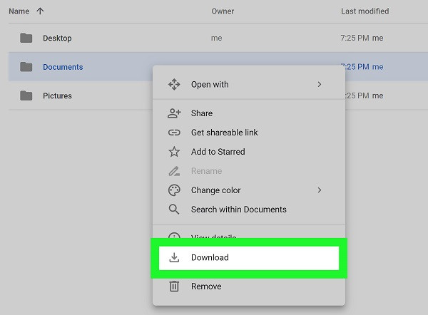 Google Photos interface showing options to download photos and adjust upload quality