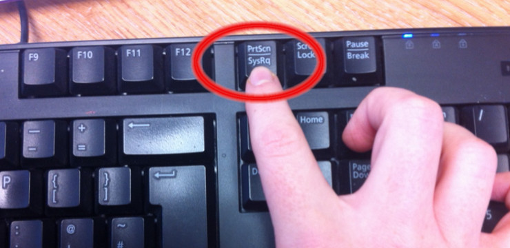 PrtScn button on a keyboard