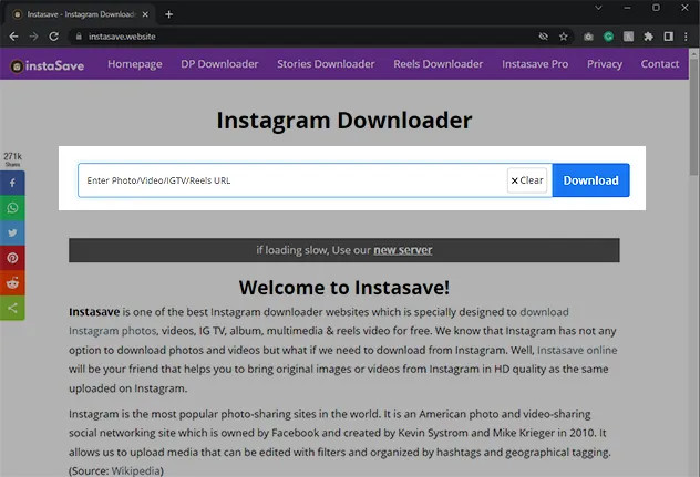 Using a third-party app to download Instagram photos