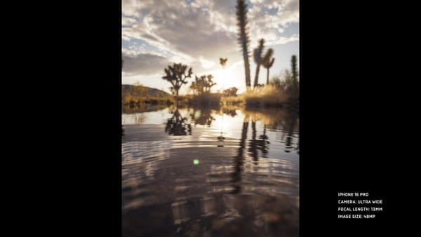 Landscape captured with iPhone 16 Pro's ultra-wide lens, demonstrating wide perspective and detail.