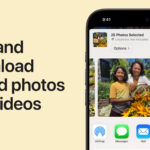 iCloud showing photos in the cloud, indicating the need to download them to prevent data loss