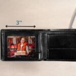 The standard size of a wallet photo, showcasing its common 2x3 inch dimensions and use in wallets