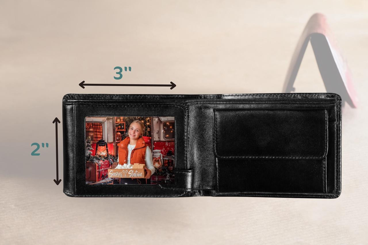 The standard size of a wallet photo, showcasing its common 2x3 inch dimensions and use in wallets