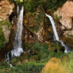 Rifle Falls captured with a fast shutter speed, freezing the water's motion