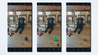 Screenshots showing the Touch Retouch app in use