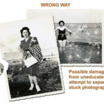 Potential damage from incorrectly separating 2 stuck old photos