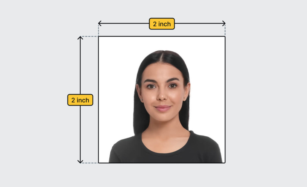 A comparison of wallet photo and passport photo, highlighting their different sizes and requirements.